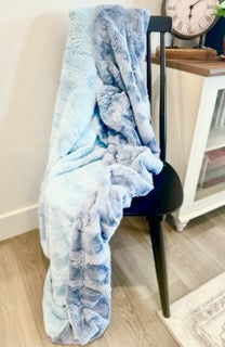 Elderberry Blue Throw Blanket