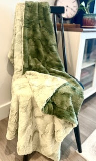 Lime Minky Throw Blanket
