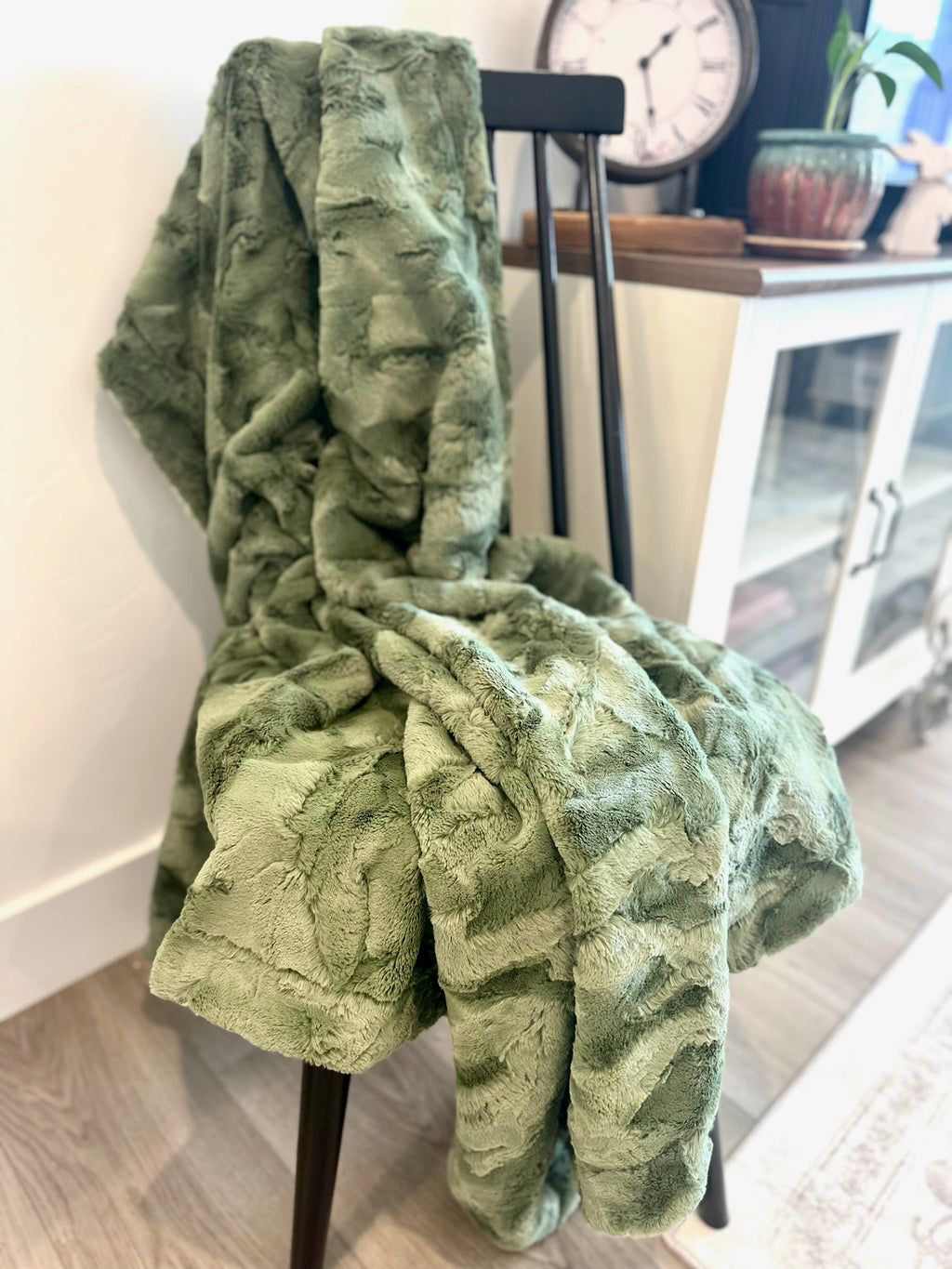 Lime Minky Throw Blanket